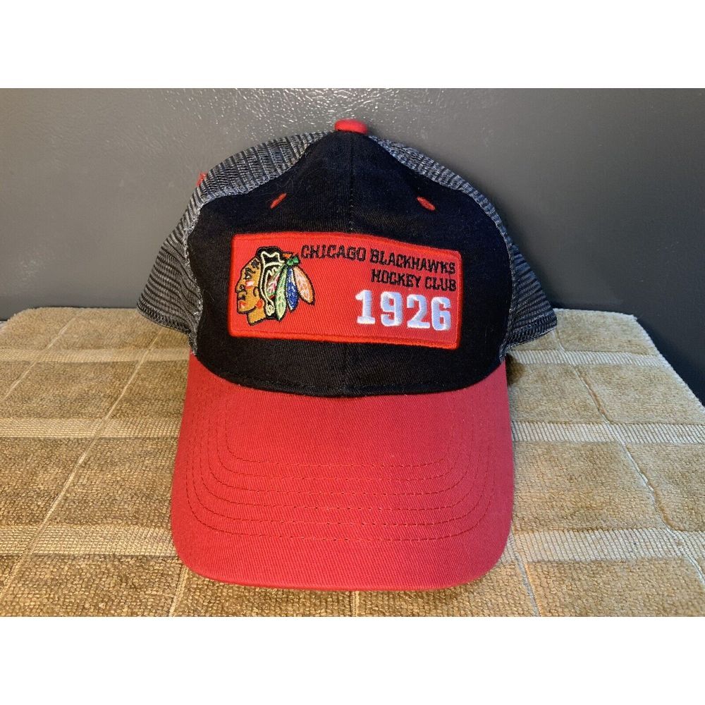 VNTG‎ CHICAGO BLACKHAWKS HOCKEY CLUB MESH BACK SNAPBACK HAT CAP KICK 10 PRO GEAR